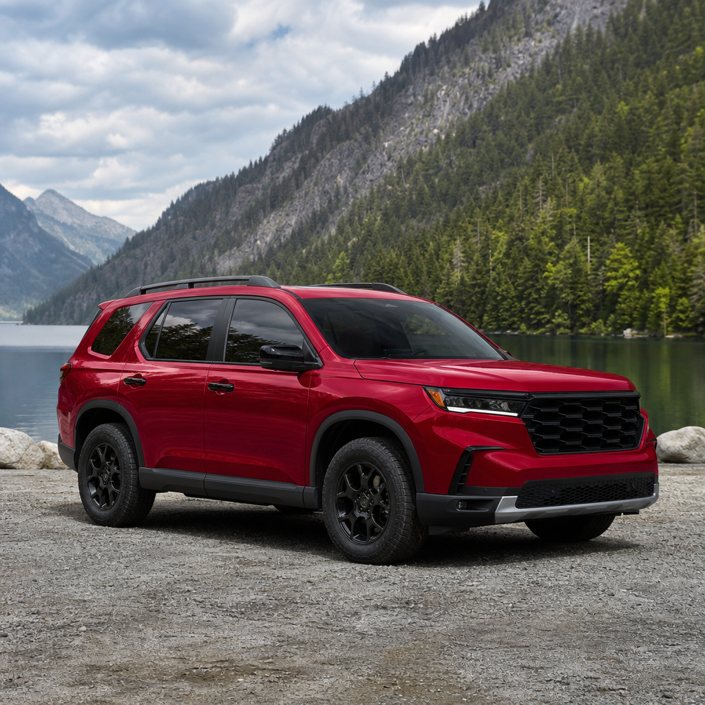2026 Honda Passport TrailSport Elite Blackout — Radiant Red Metallic II