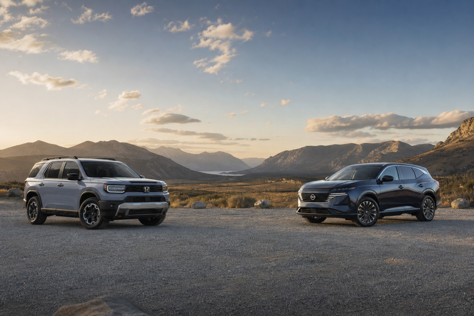 Honda Passport TrailSport Blackout vs Nissan Murano Platinum · Configuration unspecified (#24081a)