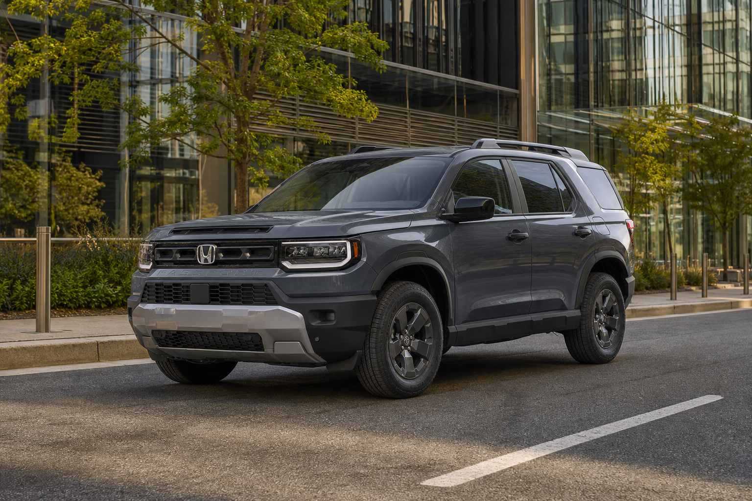 2026 Honda Passport RTL Towing in Modern Steel Metallic