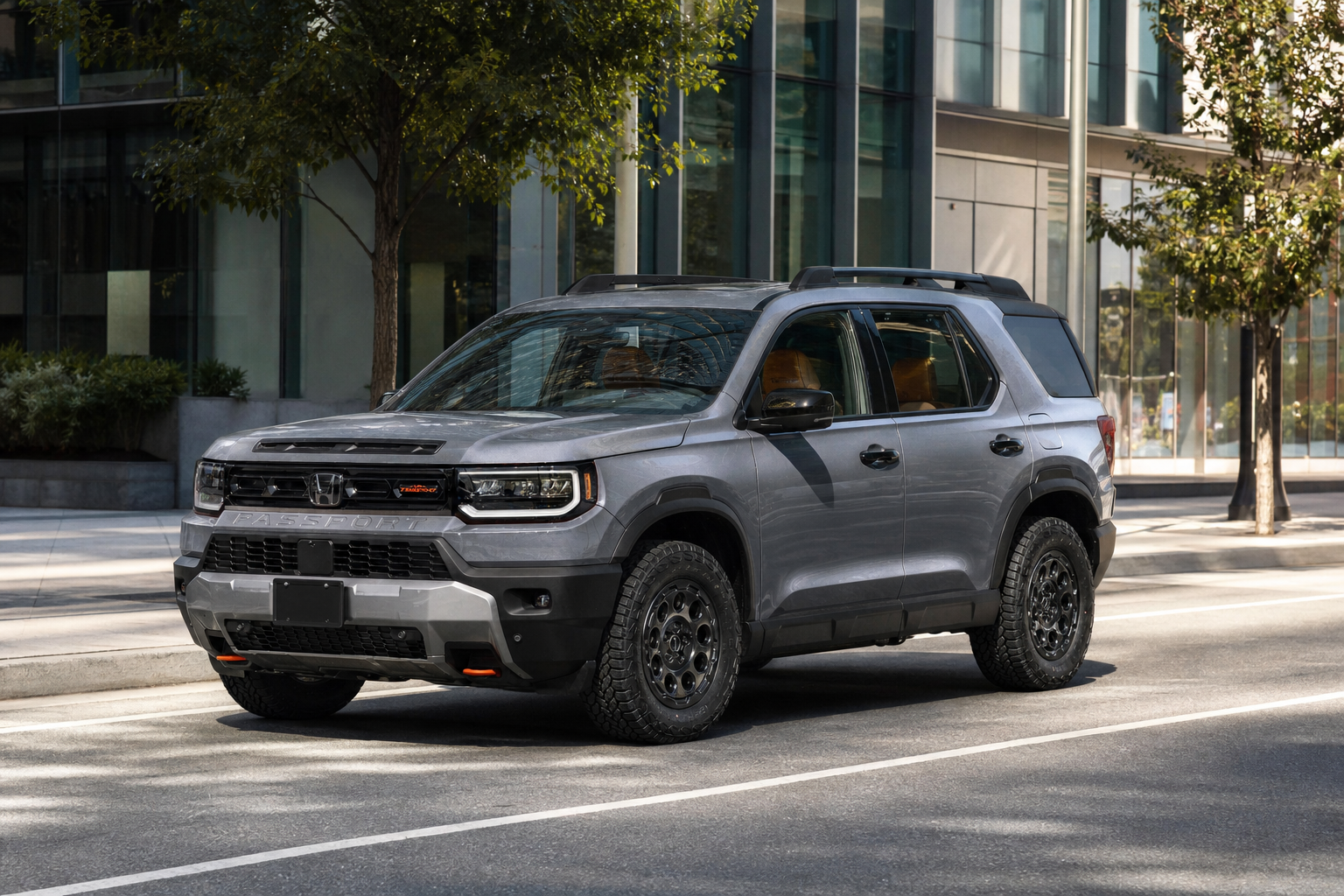 2026 Honda Passport TrailSport Elite Blackout in Modern Steel Metallic